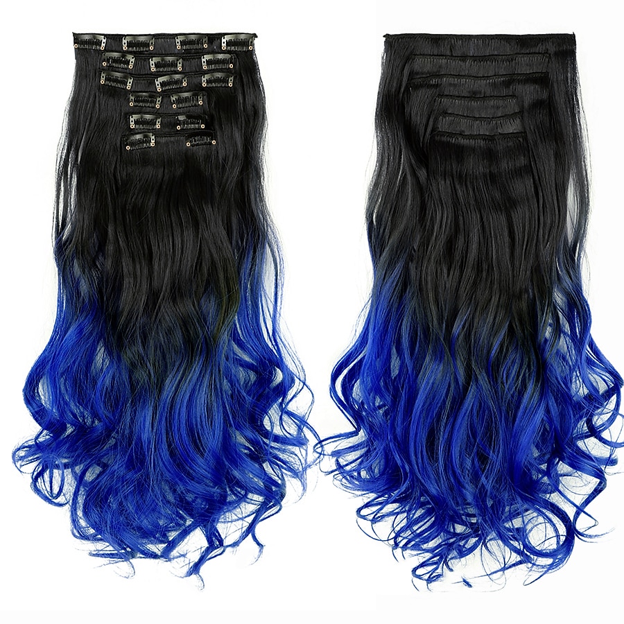 Synthetic Hair Curly Clip In Wig Extension 16 Clips In Hair Extension Hair Pieces Fake Hair Extension Synthetic 49 Colors 2025 - $16.99 –P8