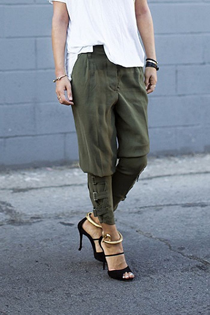 Women's Cargo Pants Harem Cigarette Full Length Pocket Drop Crotch Mid Waist Basic Business Black Army Green S M Summer Spring &  Fall 2023 - US $27.99 –P3