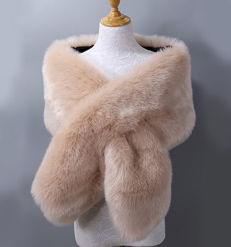 Klassiek Retro vintage Jaren 1920 Sjaal van imitatiebont Omslagdoeken The Great Gatsby Bruiloftsgast Kostuum Dames Kerstmis Carnaval Maskerade Bruiloft Bruiloft gast Feest / Uitgaan Volwassenen Sjaal 2025 - $39.99 –P7