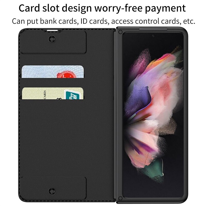 Чехол для телефона для Samsung Galaxy Z Fold 5 Z Fold 4 Z Fold 3 Z Fold 2 полный корпус чехол для карт пылезащитный двусторонний однотонный PU кожа 2025 - $32.99 –P3