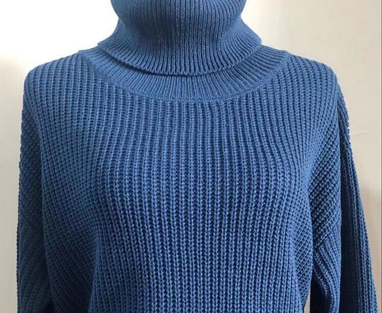 Dam Pullover tröja Stylish Grundläggande Ledigt Ensfärgat Tjock Polokrage Knappar Långärmad Sticka Alla hjärtans dag Dagligen Svart Vit Höst Vinter 2025 - $51.99 -P7