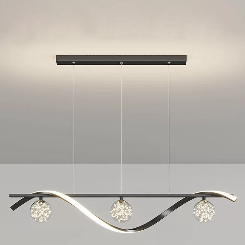 100 cm estilo nórdico luz pendente led metal pintado com acabamentos modernos 220-240v de 2025 por $699.99 –P4