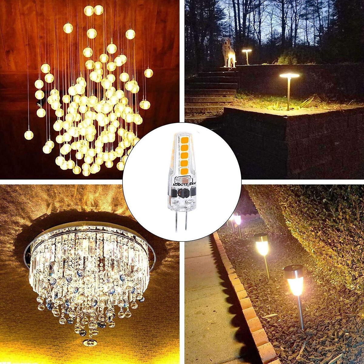 10st g4 led lamp niet-dimbare ac220v g4 bi-pin gloeilamp 1.5w (20w halogeenlamp vervanging) warm wit en wit twee kleurtemperatuur 2025 - $20.99 –P11