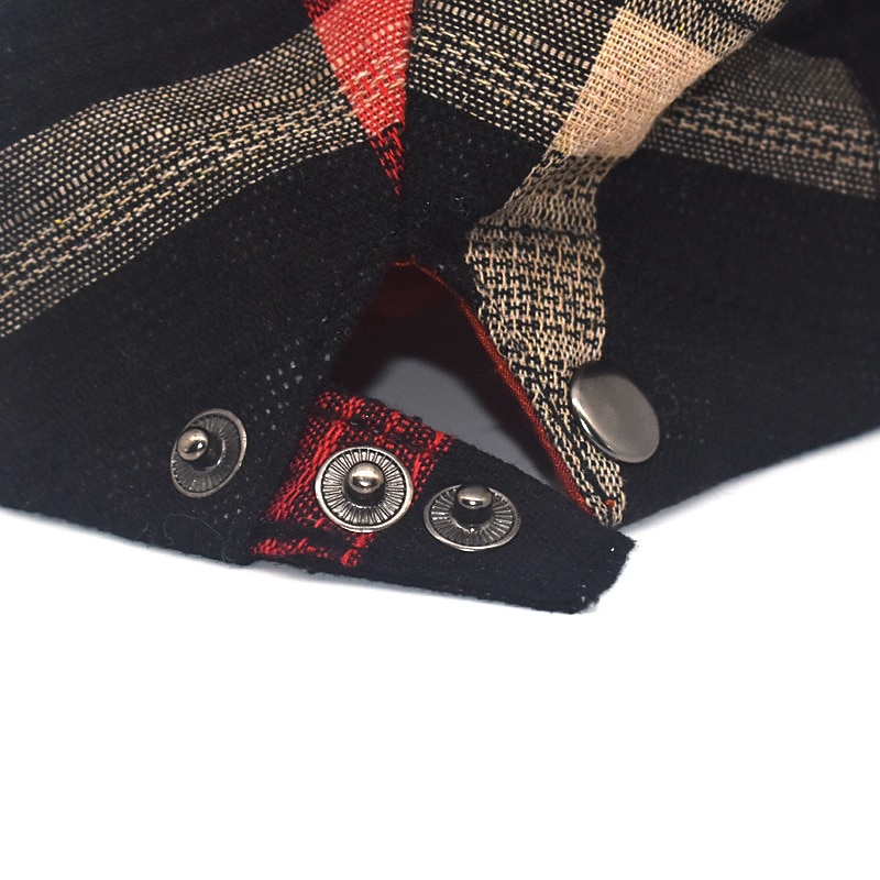 Per uomo Cappello basco Nero Rosso Cotone Bicolore La moda degli anni '20 Informale Esterno Esterno Giornaliero A quadri Protezione solare Comfort Caldo Traspirante del 2025 a $8.99 –P9