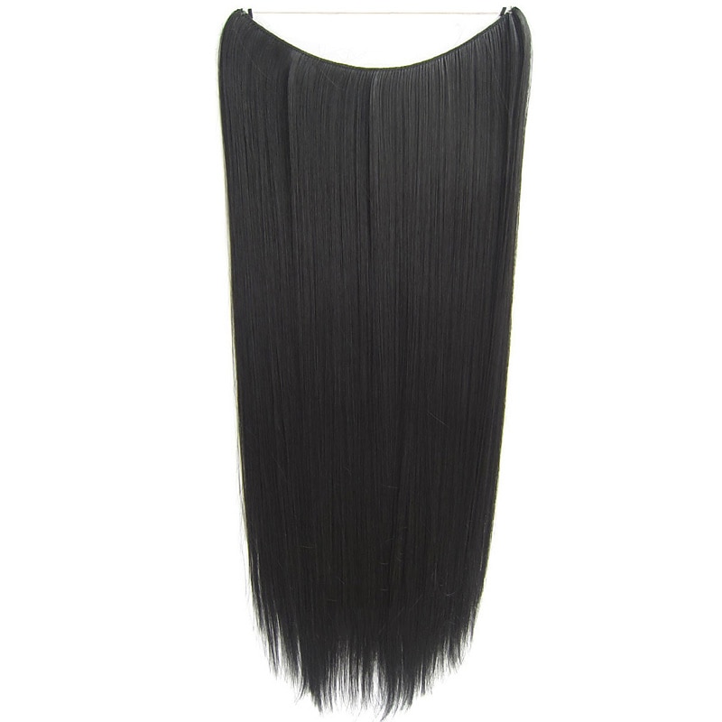 24inch 50grams 100grams Synthetic Hair Extension Gradual Color Brown Gray Blonde String Halo Hairpieces Extensions 2025 - $17.49 –P11