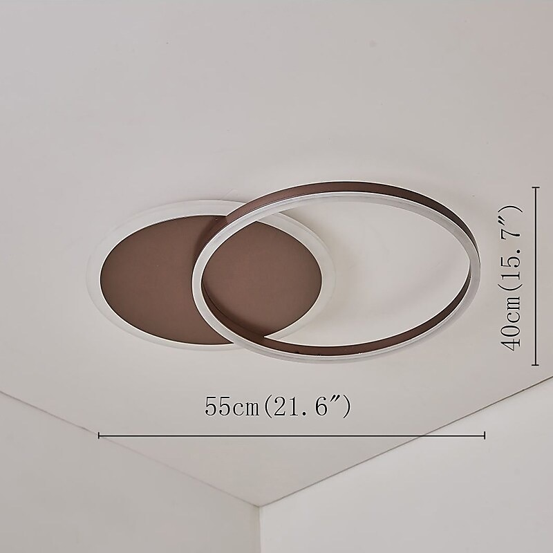 LED Deckenleuchte 40cm Kreis Ring Design Einbauleuchten Aluminium Neuheit künstlerisch modernes einfaches Wohnzimmer Büro Schlafzimmer Esszimmer 110-120v 220-240v nur mit Fernbedienung dimmbar 2025 - $148.99 –P1