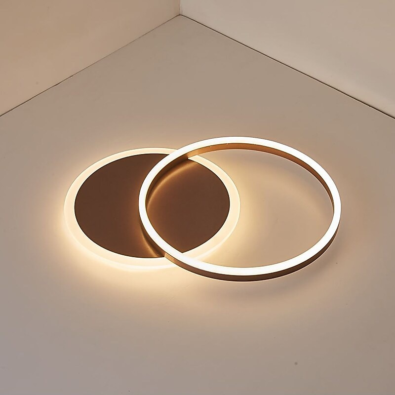 LED Deckenleuchte 40cm Kreis Ring Design Einbauleuchten Aluminium Neuheit künstlerisch modernes einfaches Wohnzimmer Büro Schlafzimmer Esszimmer 110-120v 220-240v nur mit Fernbedienung dimmbar 2025 - $148.99 –P5