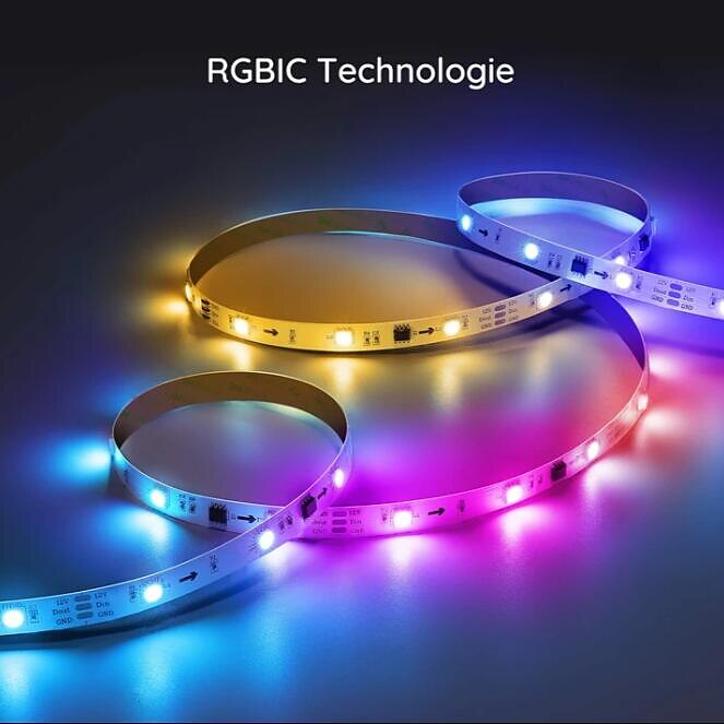 Addressable Dream color RGBIC WiFi Bluetooth LED Light Strip 5~10m 16.4~32.8ft Waterproof 5050SMD Work with Alexa Google Assistant 2025 - $64.99 –P4