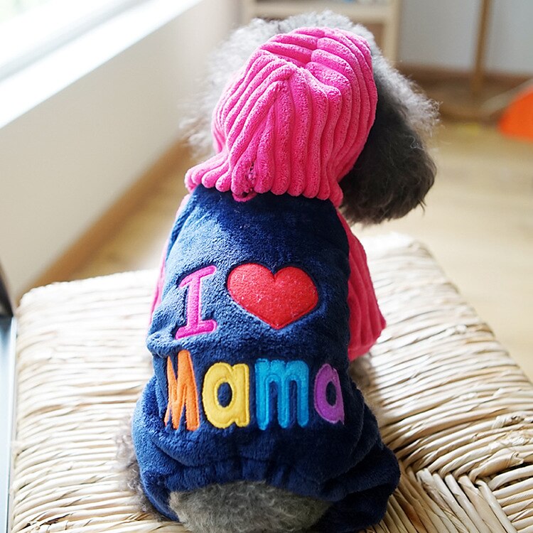 haine pentru câini îi iubesc pe tata și mama iarnă haine pentru câini pentru animale de companie paltoane pentru câini mici, mijlocii, jachete pentru pudel chihuahua (m, i love mama) 2025 - $27.99 –P3