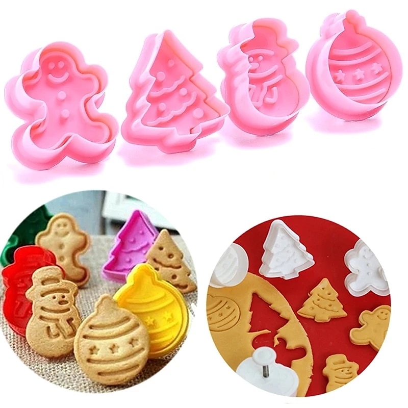 4Pcs 3D Metal Easter Cookie Baking Cutters Spring Mold Biscuit Cake Decor Mould