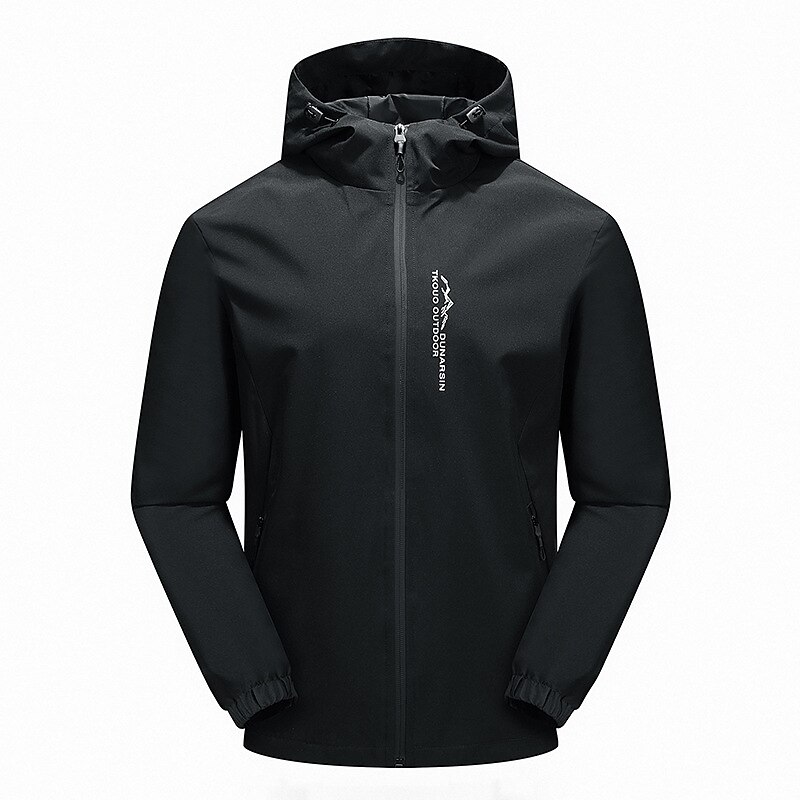 mens waterproof rain jacket gorpcore outdoor lightweight shell raincoat packable zip up hooded hiking running trench coat blue 2025 - $36.99 –P3