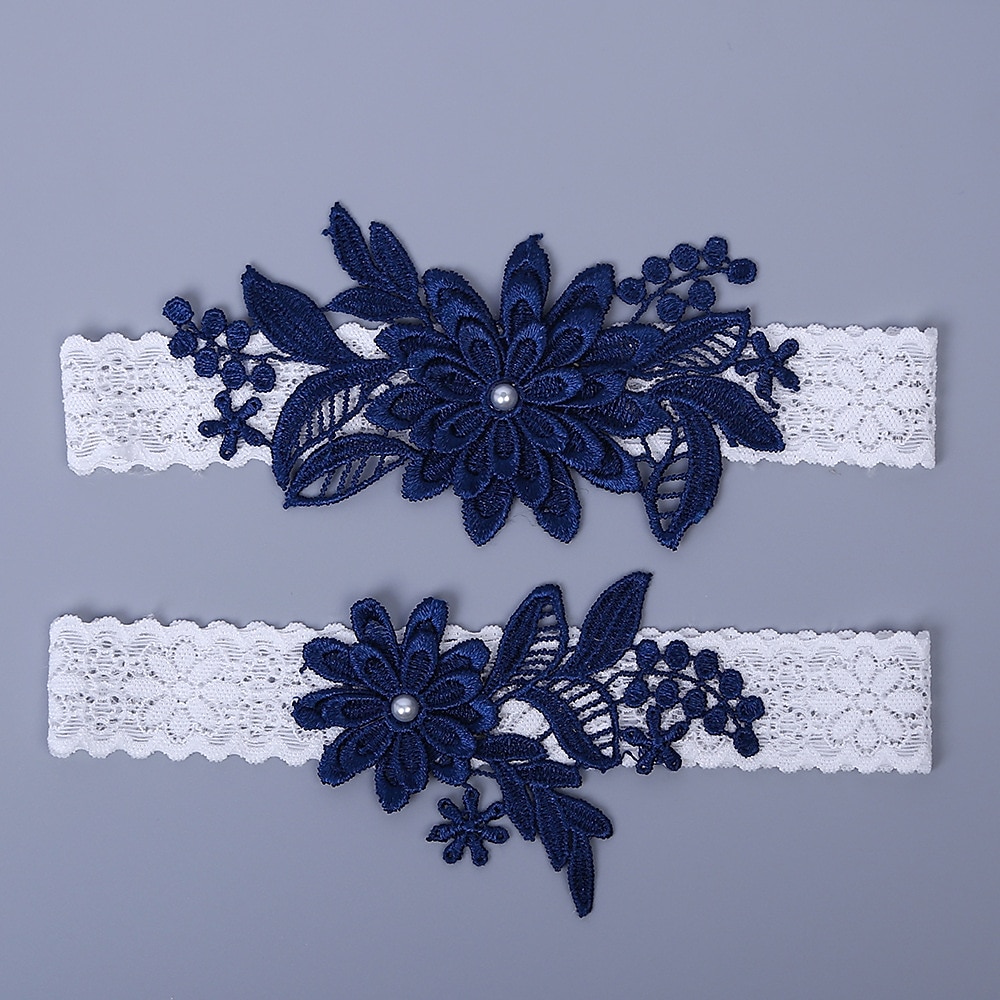 Satäng Blomstil Bröllopskläder Med Applikationsbroderi Strumpeband Bröllop 2025 - $7.99 –P4