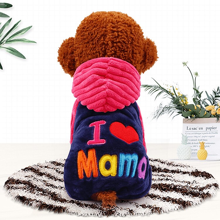 haine pentru câini îi iubesc pe tata și mama iarnă haine pentru câini pentru animale de companie paltoane pentru câini mici, mijlocii, jachete pentru pudel chihuahua (m, i love mama) 2025 - $27.99 –P4