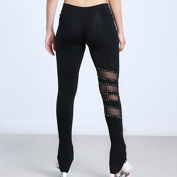 Pantaloni da pattinaggio artistico Per donna Da ragazza Pattinaggio sul ghiaccio Calze / Collant / Cosciali Ghette Nero Vello Retato Elastene Elevata elasticità Addestramento Da allenamento / Collage del 2026 a $67.99 –P3