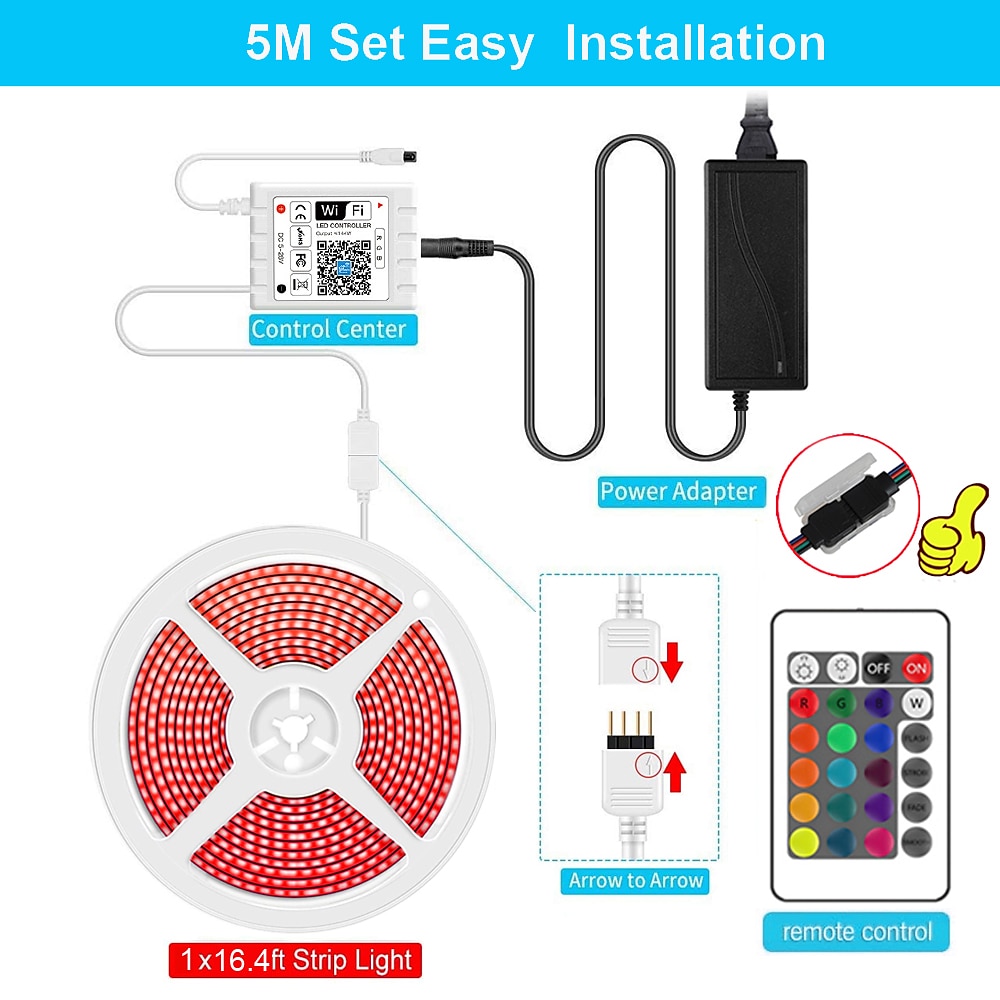 32.8ft 10m COB WiFi LED Smart Strip Lights Christmas Decor Music Sync RGB Color Changing with Work with Alexa Google for Bedroom Home TV Back Light DIY Décor 2025 - $84.99 –P2