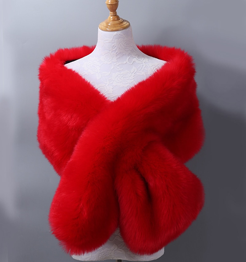 Klassiek Retro vintage Jaren 1920 Sjaal van imitatiebont Omslagdoeken The Great Gatsby Bruiloftsgast Kostuum Dames Kerstmis Carnaval Maskerade Bruiloft Bruiloft gast Feest / Uitgaan Volwassenen Sjaal 2025 - $39.99 –P4