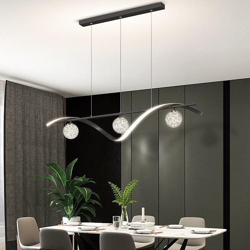 100 cm estilo nórdico luz pendente led metal pintado com acabamentos modernos 220-240v de 2025 por $699.99 –P3