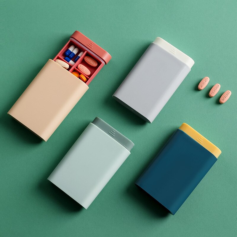 tragbare versiegelte Mini-Pillendose für eine Woche Pillendose wasserdichte tragbare Pillendose mit mehreren Fächern 2025 - $6.49 –P4