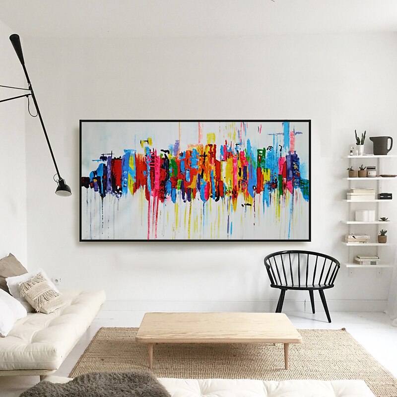 Handmade Oil Painting Canvas Wall Art Decoration Colorful Abstract Modern for Home Decor Rolled Frameless Unstretched Painting 2025 - $166.99 –P4