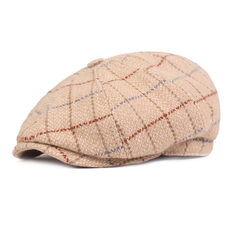 Pánské Baret Novinářský klobouk Tweed Cap Béžová Kávová Polyester Šik ven stylové Móda 20. let Venkovní Denní Jdeme ven Mříž Proti sluci 2025 - $17.99 –P8