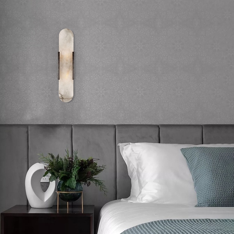 applique da parete led moderno creativo marmo soggiorno personalità camera da letto comodino hotel villa studio corridoio lampada da parete a led del 2025 a $282.09 –P3