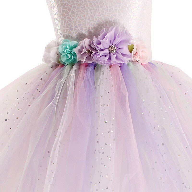 Kids Girls' Dress Mermaid colour Sleeveless Performance Birthday Ruched Mesh Cute Costume Polyester Above Knee Strap Dress A Line Dress Tulle Dress Summer Fall 3-10 Years White Royal Blue Blue 2026 - $30.99 –P9