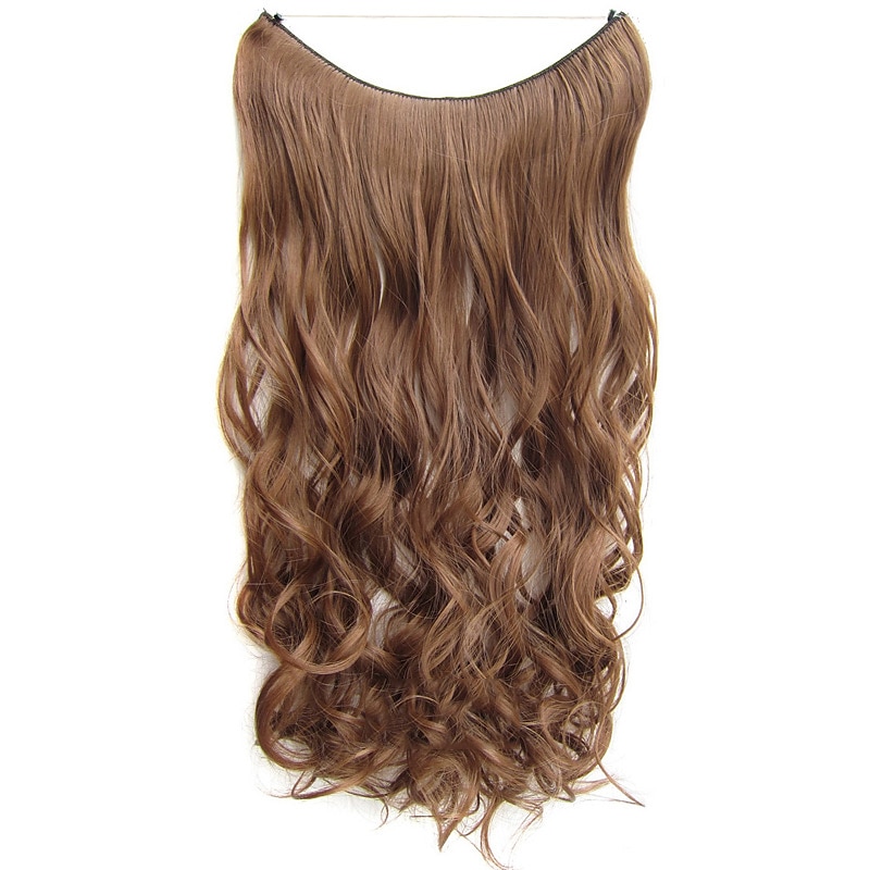 No Clip No Glue Invisible Halo Hair Extension 24inch Long Wavy Hair Synthetic Heat Resistant String Hairpiece 2025 - $19.49 –P8