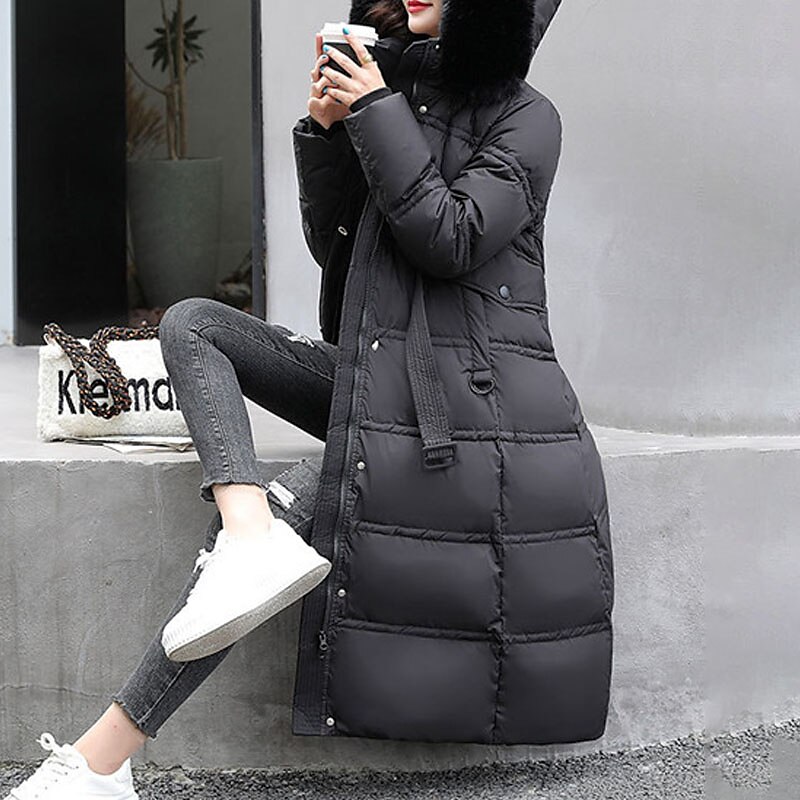 Winter Women Stand Collar Puffer Jacket Casual Long Sleeve