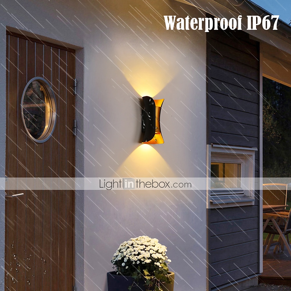 1-light 20cm zewnętrzne oświetlenie ścienne led wielokolorowe oświetlenie w górę iw dół kinkiet wewnętrzny hotele dziedzińce przejścia bramy ganek korytarz nowoczesny 90-264v 2025 - $42.99 –P3