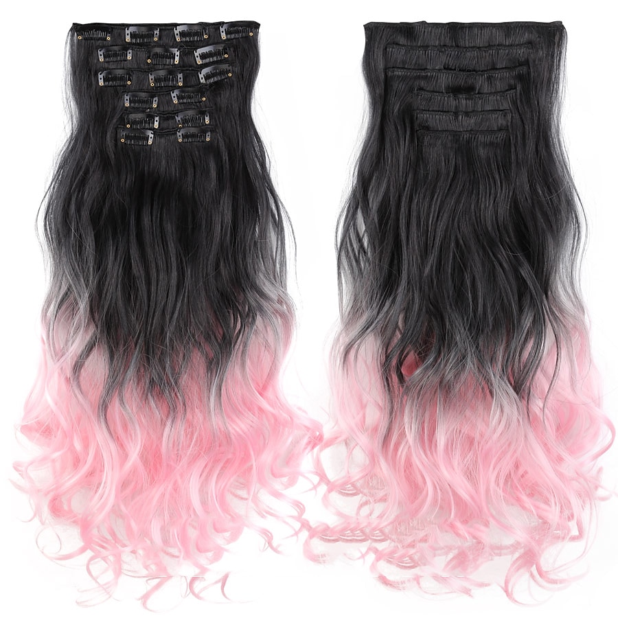 Synthetic Hair Curly Clip In Wig Extension 16 Clips In Hair Extension Hair Pieces Fake Hair Extension Synthetic 49 Colors 2025 - $16.99 –P7