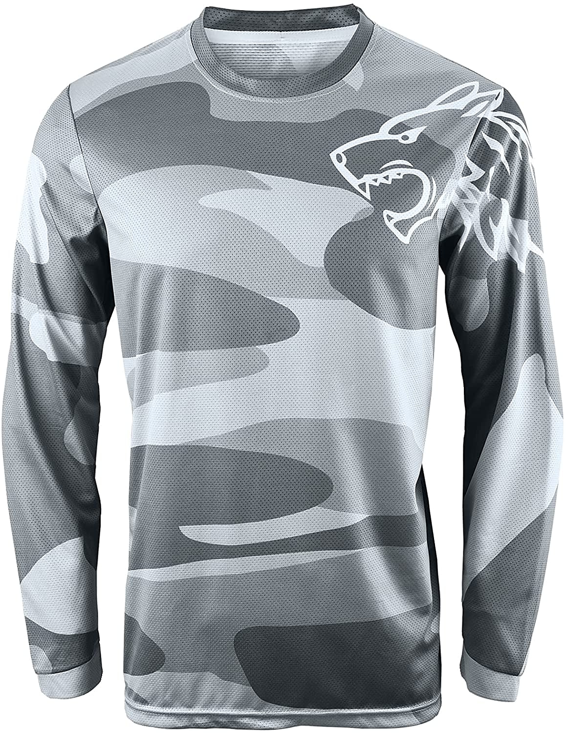 Herr Downhilltröja Långärmad Bergscykling Vägcykling Svart Gul Blå Varg Kamouflage Cykel Tröja Andningsfunktion Snabb tork Polyester Elastan sporter Varg Kamouflage Kläder 2026 - $34.99 –P3