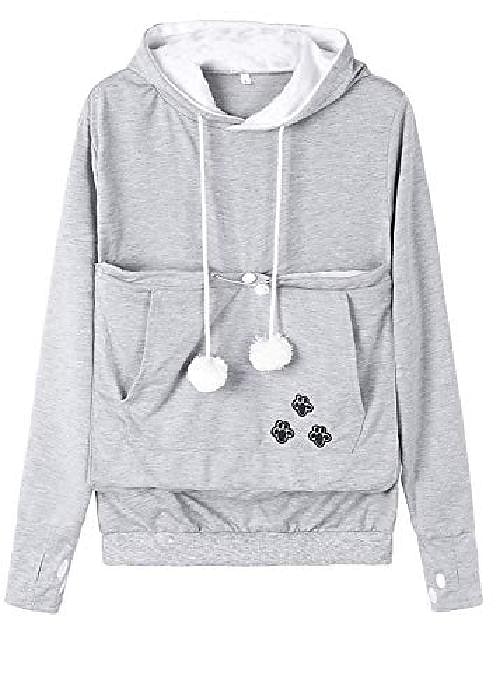 felpe con cappuccio da donna a marsupio grande, pullover con orecchie da gatto carino, felpa con cappuccio per cani e gatti da compagnia blu scuro del 2025 a $18.99 –P11