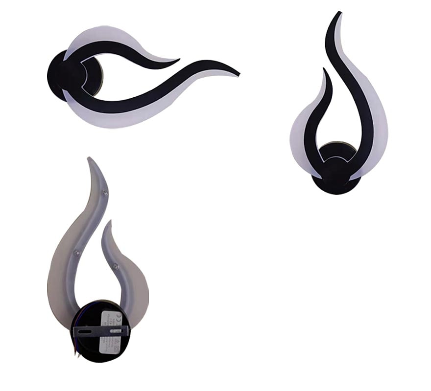 Lightinthebox Lámparas de pared LED de 1 luz de 31 cm, apliques de pared con diseño en forma de fuego, tiendas/cafeterías de estilo minimalista moderno, aplique de acrílico genérico 10w ip44 2025 - $42.99 –P14