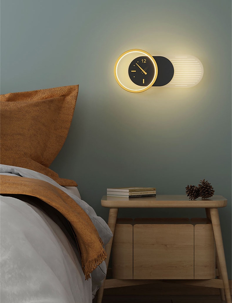 1-valo 41cm seinävalaisin led-uutuuskellosuunnittelu sisäseinävalaisimet pohjoismaiseen tyyliin olohuoneen makuuhuoneen yöpöytävalaisin 110-120v 220-240v 2025 - $182.99 –P5