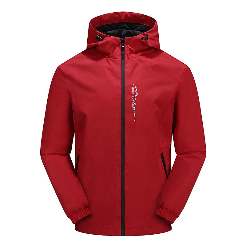 mens waterproof rain jacket gorpcore outdoor lightweight shell raincoat packable zip up hooded hiking running trench coat blue 2025 - $36.99 –P2
