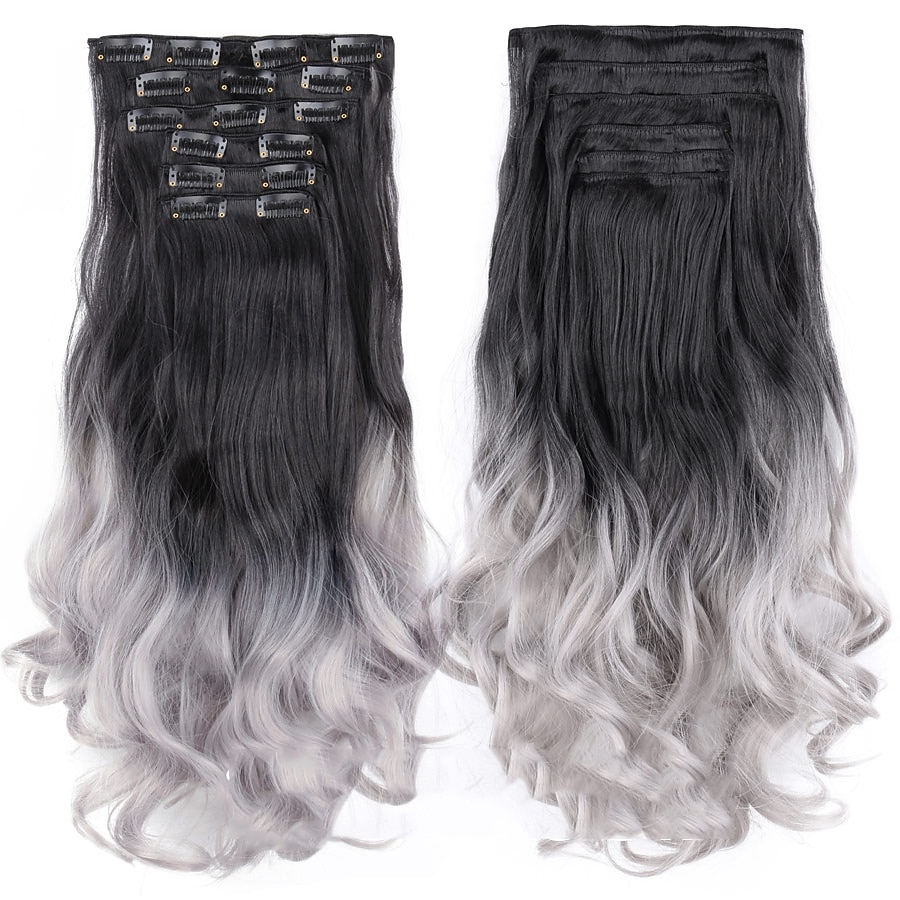 Synthetic Hair Curly Clip In Wig Extension 16 Clips In Hair Extension Hair Pieces Fake Hair Extension Synthetic 49 Colors 2025 - $16.99 –P6
