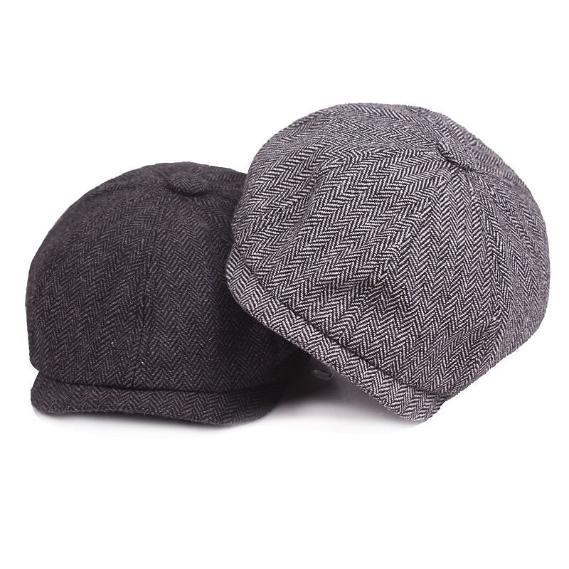 Hombre Sombrero de la boina Sombrero de vendedor de periódicos Color Caquí Gris Ligero Algodón y lino Ropa de calle Elegante Moda de los años 20 Exterior Diario Noche Estampados Filtro Solar 2025 - $12.49 –P3