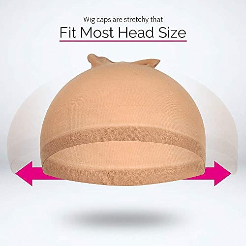 6 pieces light brown stocking wig caps stretchy nylon wig caps for women 2025 - $5.49 –P5