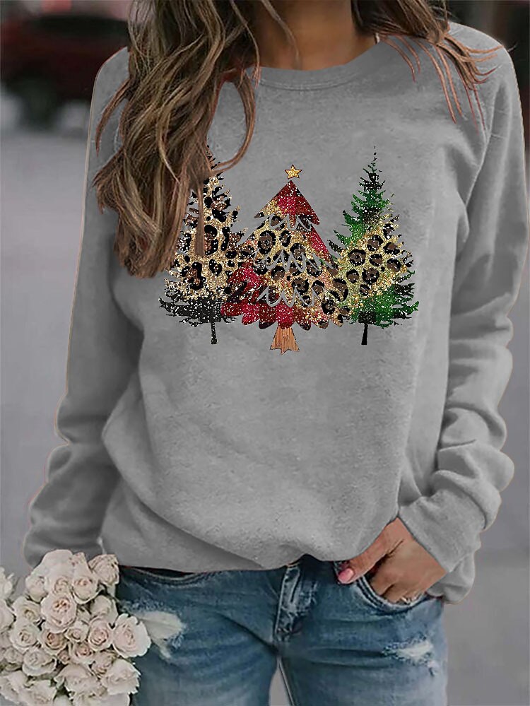 Women's Sweatshirt Pullover Leopard 