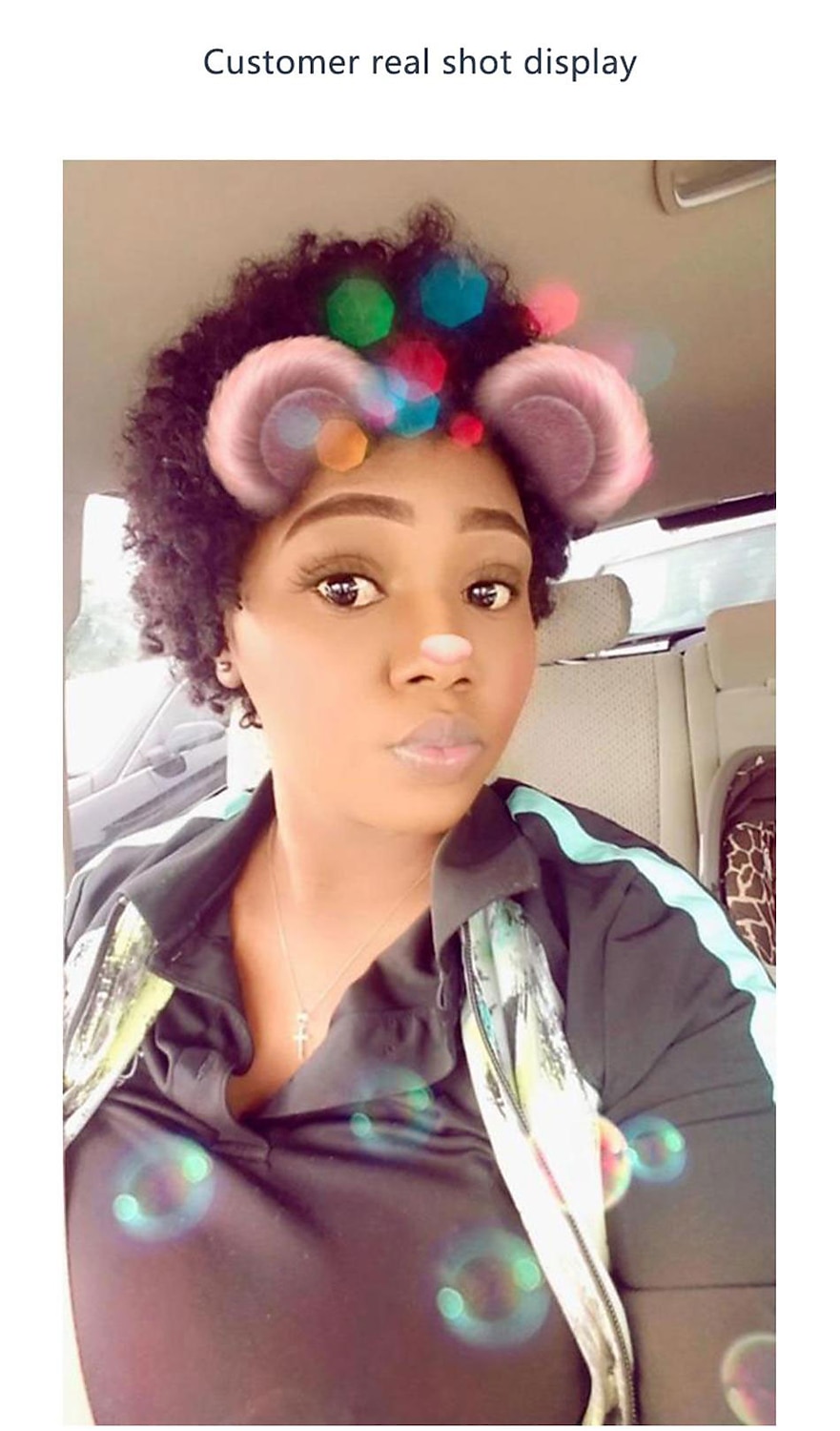 Remy Human Hair Wig Pixie Cut For Black Women Short Afro Curly Brazilian Hair Cheap Wig Human Hair Capless Wig Natural Black #1B For Daily Party 2026 - $46.99 –P13