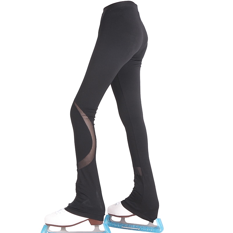 Pantaloni da pattinaggio artistico Per donna Da ragazza Pattinaggio sul ghiaccio Pantalone / Sovrapantaloni Ghette Completi Nero Collage Retato Elastene Elevata elasticità Addestramento Professionale del 2026 a $56.99 –P1