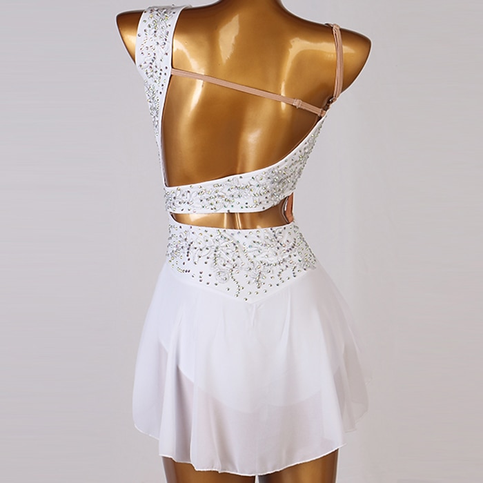 Vestito da pattinaggio artistico Per donna Da ragazza Pattinaggio sul ghiaccio Vestiti Completi Bianco Blu marino scuro Rosso Floreale Scollatura posteriore Retato Elastene Elevata elasticità del 2026 a $118.99 –P18