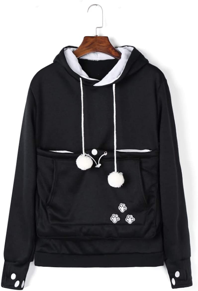 felpe con cappuccio da donna a marsupio grande, pullover con orecchie da gatto carino, felpa con cappuccio per cani e gatti da compagnia blu scuro del 2025 a $18.99 –P7