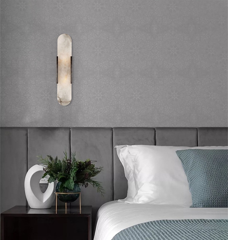applique da parete led moderno creativo marmo soggiorno personalità camera da letto comodino hotel villa studio corridoio lampada da parete a led del 2025 a $282.09 –P1