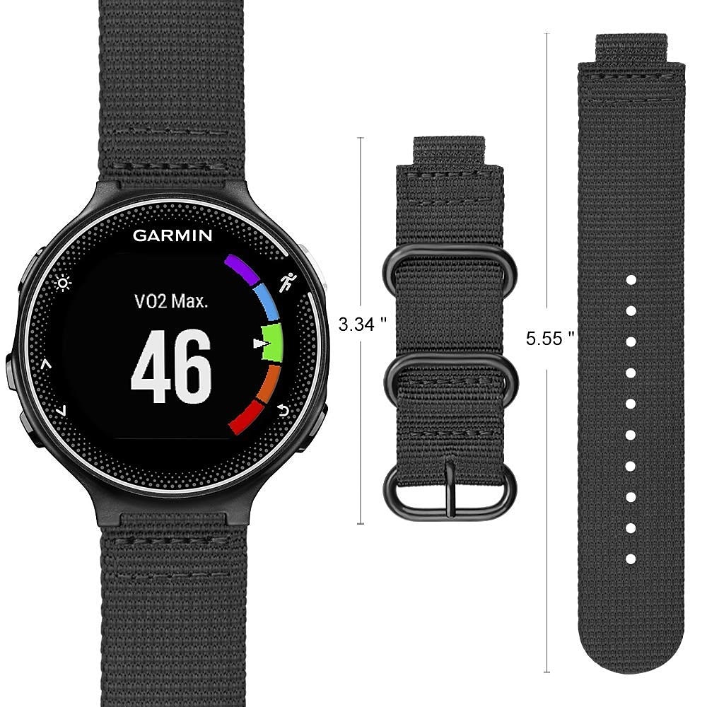 Pulseiras de Relógio para Garmin Forerunner 220/230/235/620/630/735XT Approach S20 / S6 / S5 Náilon Substituição Alça com ferramenta de remoção Ajustável Respirável Pulseira Esportiva Pulseira de 2025 por $17.99 –P1