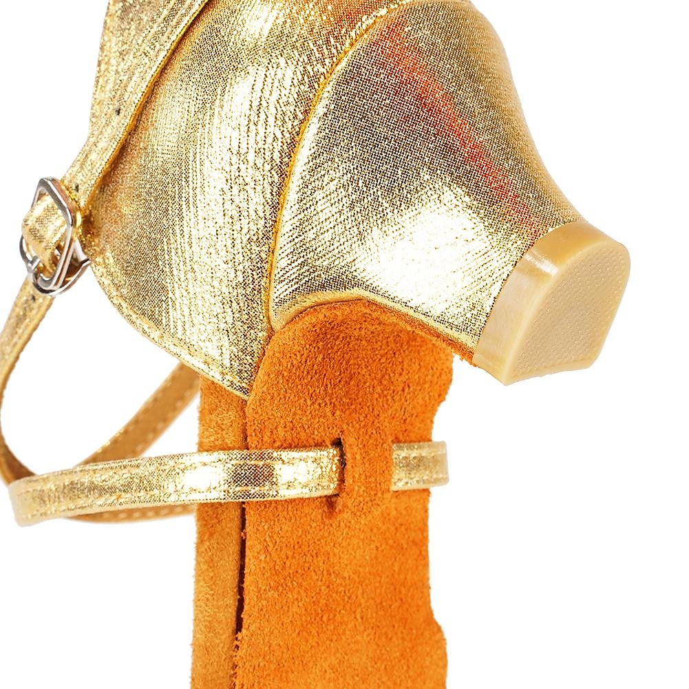 pantofi de dans latino din satin pentru fete cu toc jos și design cu curele încrucișate - perfecti pentru dansul de sală și salsa 2025 - $29.99 –P4