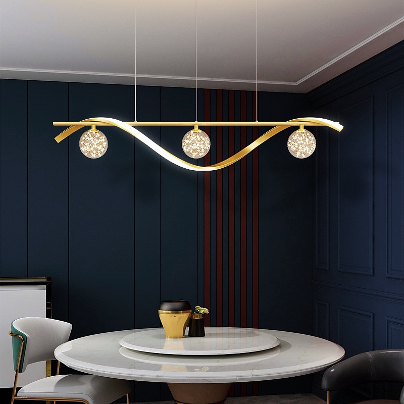 100 cm estilo nórdico luz pendente led metal pintado com acabamentos modernos 220-240v de 2025 por $699.99 –P7