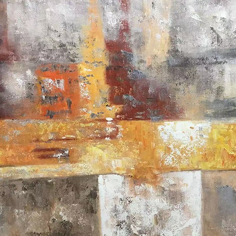ציור שמן צבוע-Hang מצויר ביד אופקי מופשט אומנות פופ מודרני ללא מסגרת פנימית 2025 - $116.99 –P3