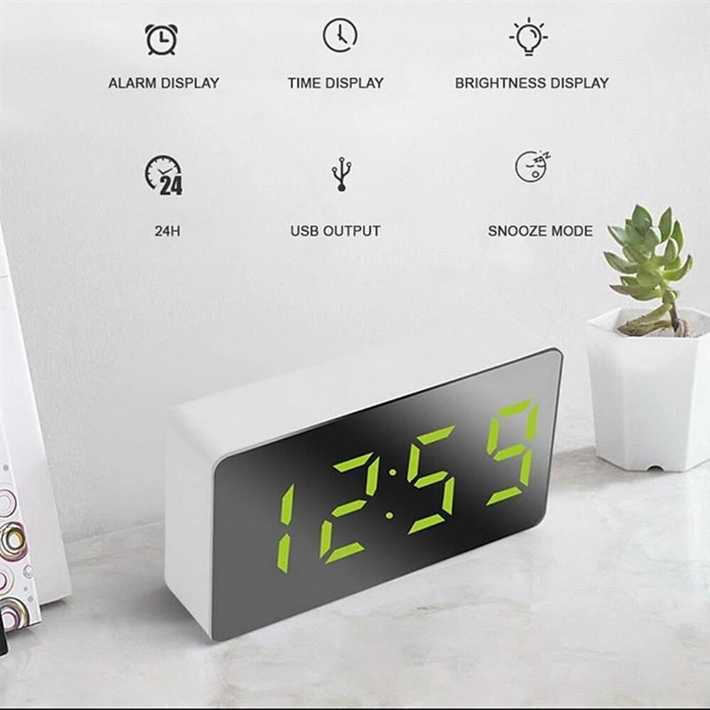 Anime Alarm Clock One Piece Led Square Digital With Time, Temperature ...