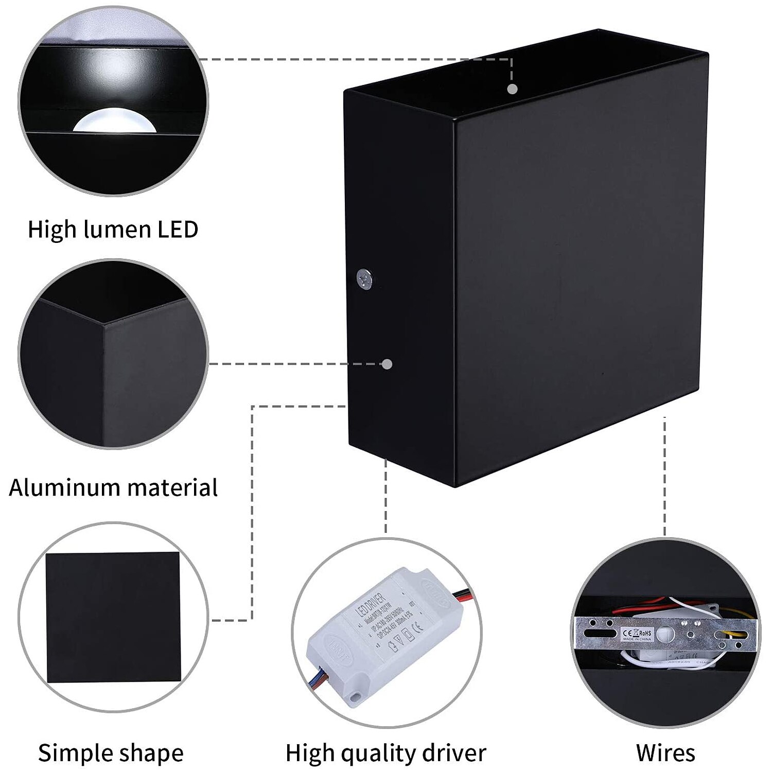 В помещении LED Внутренние настенные светильники Гостиная Офис Алюминий настенный светильник IP20 85-265V 10 W 2025 - $42.99 –P3